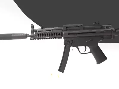 MP5 Hard surface High Poly 3D model
