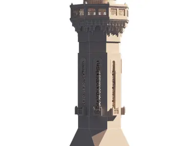 Islamic Mamluk Minaret 3D model