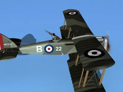 Airco DH-4 V03 Bomber RAF 3D model