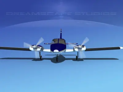 Piper PA-34 Seneca V06 3D model