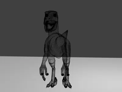 Velociraptor 3D model shop