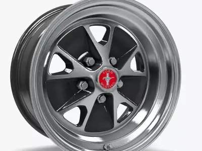 Magnum 500 Alloy Wheel Low-poly 3D model