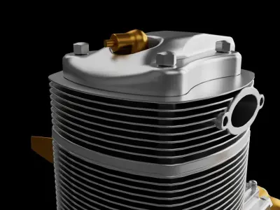 Airplane engine 3D print model