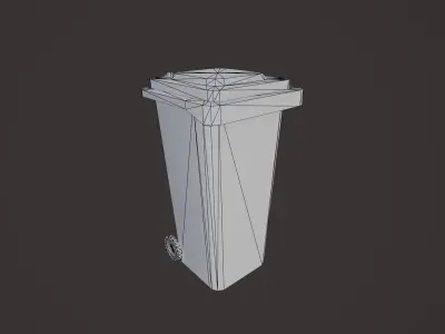 Plastic Trash Bin Free low-poly 3D model