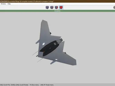 S 70 okhotnik hunter drone Free low-poly 3D model