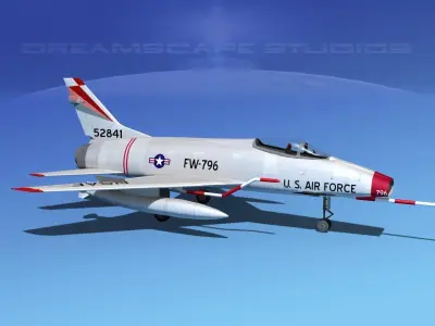 North American F-100D Super Sabre V10 USAF 3D model