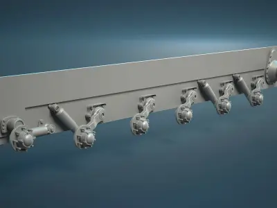 M113 Wheels Collection 3D model