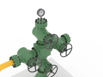 Injection well Low-poly 3D model