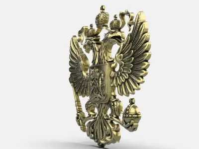 Russian Coat of arms gerb 3D print model