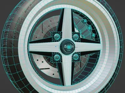 Work Equip 01 Wheel Low-poly 3D model