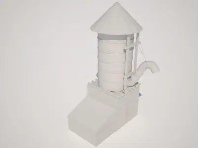 OLD WATER TANK 3D model