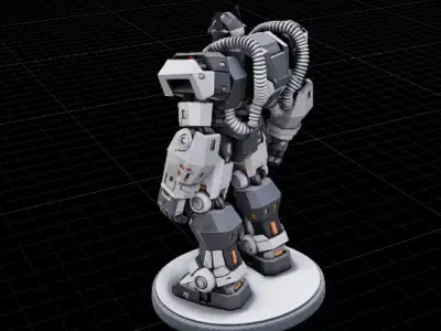 Sci-Fi Mech Robot 3D Printable Model  3D print model
