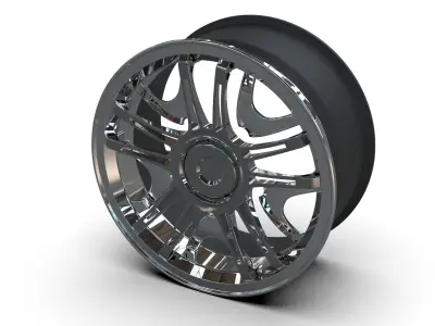 rims tuning chrome matt 3D model
