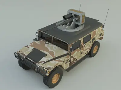 Hummer H1 military vehicle 3D model