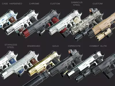 Colt 1911 CCU 45 ACP Pack Low-poly 3D model