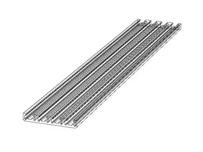 Aluminum Extruded Linear Guide Rail for Jigs Low-poly 3D model