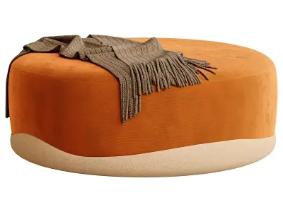 Wave Ottoman Free 3D model