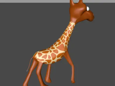 Girafffe cartoon giraffe Low-poly 3D model