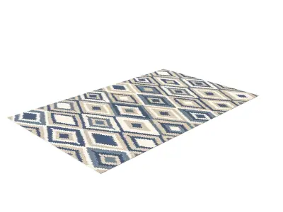 Pilatus Navy 5ftx8ft Indoor Outdoor Area Rug Free 3D model