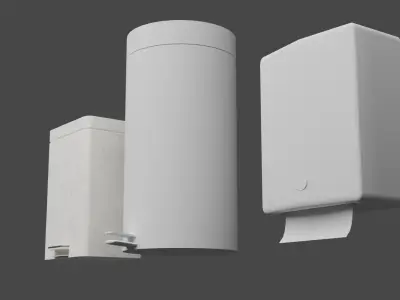 WC Stuffs Free low-poly 3D model