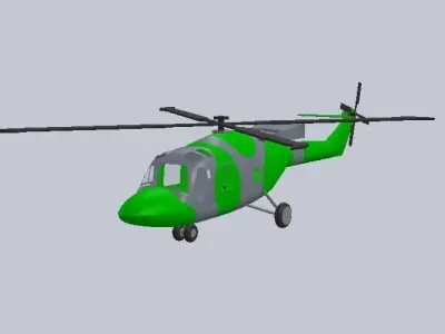 Agusta Westland Lynx helicopter 3D model