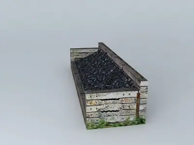 Eco Rail Track Coal Bunker Old Steam Days Free 3D model