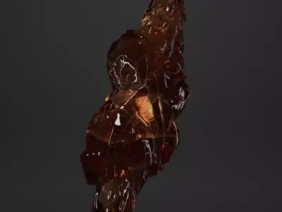 Glass crystal Free low-poly 3D model