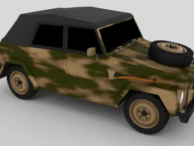 VW Type 181 Army 3D model