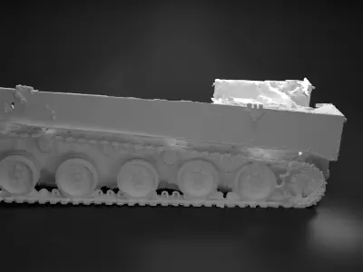 Destroyed and burnt Russian BMD-4M Photoscan 3D model