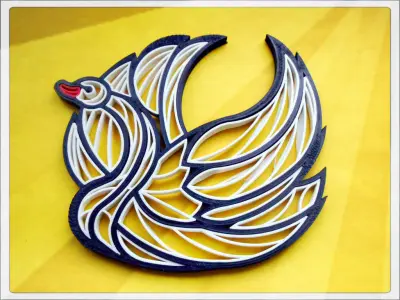 Quilling Swan Free 3D print model