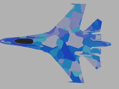 su-27 Low-poly 3D model