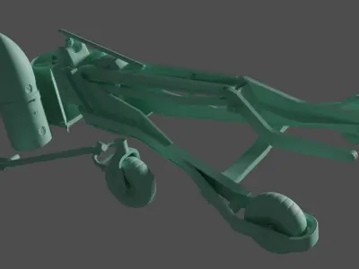 Luftwaffe WWII Bomb loader LWC-500 3D print model