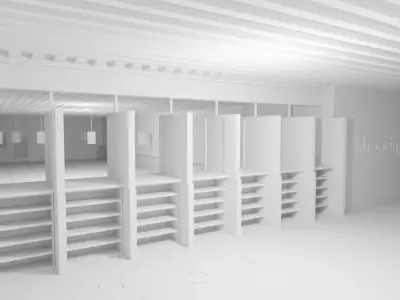 Shooting Range Low-poly 3D model