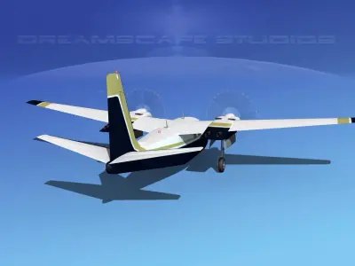 Aero Commander 500 V09 3D model