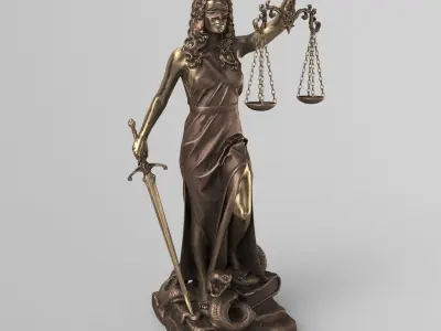 Bronze Lady Justice 3DModel 3D model