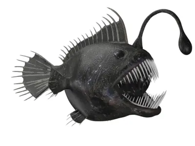 anglerfish fish Low-poly 3D model