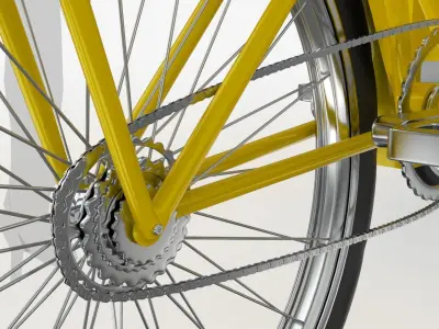 Ice Cream Tricycle With Freezer 3D model