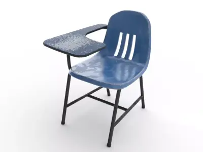 PBR Old School Chair with variations Free 3D model