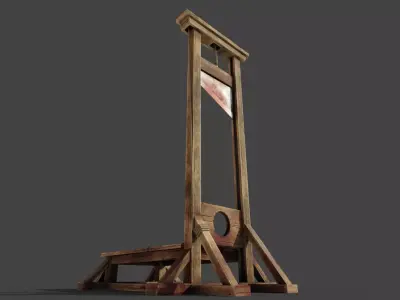 Medieval Guillotine Game Ready PBR Low-poly 3D model