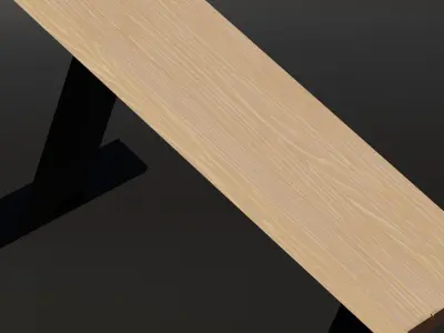 2 Park Benches 3D model