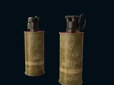 M18 hand grenade Bomb Gaming Model  Low-poly 3D model