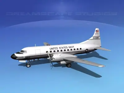 Convair VC-131 US Navy V02 3D model
