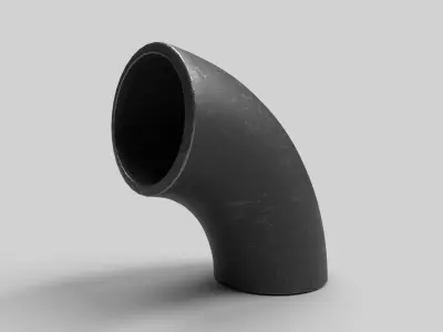 Elbow Pipe Long Radius 3 inches 3D model