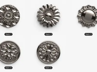 Free CNC model Sculpted Ornament Pack VOL 1 Free 3D print model