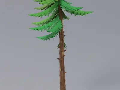 Cartoon Pine 01 3D model