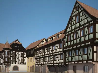 Medieval Houses VI 3D model