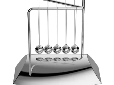 NewtonCradle03 balancing pendulum Free 3D model