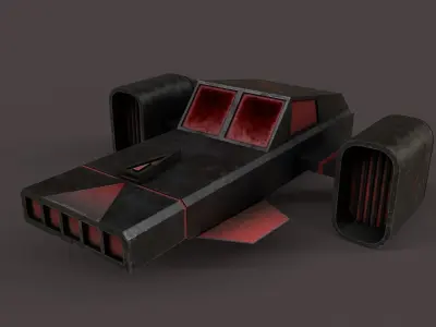 Sci-Fi Space Ship V3 Low-poly 3D model