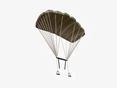Parachute A07 Digital Camouflage - Character Accessories Design Low-poly 3D model