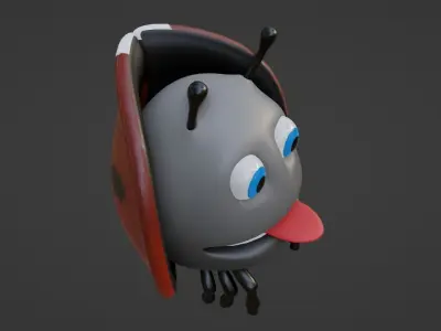 Cartoon Ladybug Not Rigged 3D model